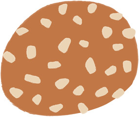 シンプルなカレーパンのイラスト
