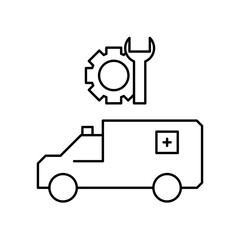 ambulance repair icon design