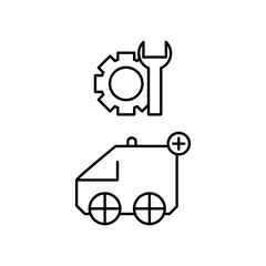 ambulance repair icon design