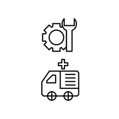 ambulance repair icon design