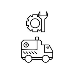 ambulance repair icon design