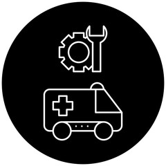 ambulance repair icon design