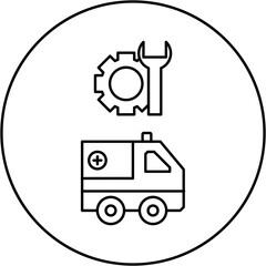 ambulance repair icon design