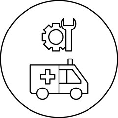 Obraz premium ambulance repair icon design