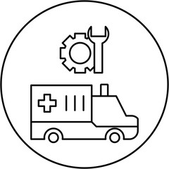 ambulance repair icon design