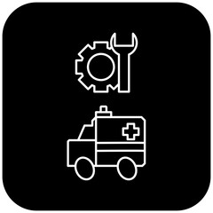 ambulance repair icon design