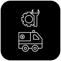 ambulance repair icon design