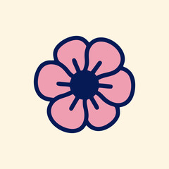 Charming flower logo design illustrating creativity and elegance for unique brand identity.