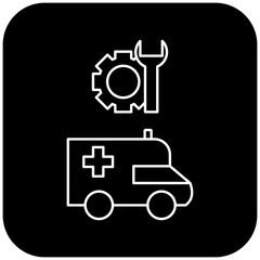 Obraz premium ambulance repair icon design