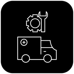 ambulance repair icon design