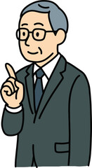 Senior Businessman Explaining Something