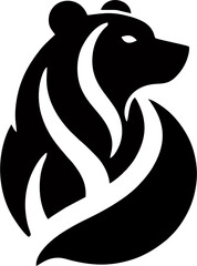 Bear Black Logo Vector – Powerful Wildlife Symbol, Bold Silhouette Design for Outdoor Branding, Adventure Badge, Nature Emblem, or Mascot Use


