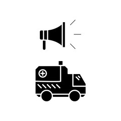 ambulance speaker icon design