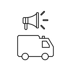 ambulance speaker icon design