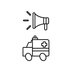 ambulance speaker icon design