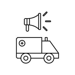 ambulance speaker icon design