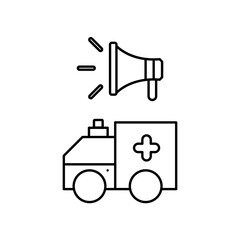 ambulance speaker icon design
