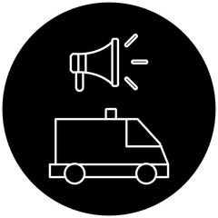 ambulance speaker icon design