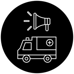 ambulance speaker icon design