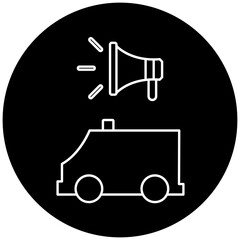 ambulance speaker icon design