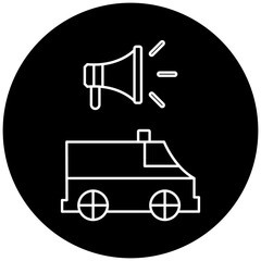 ambulance speaker icon design