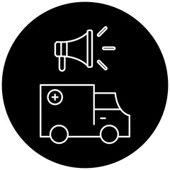 ambulance speaker icon design