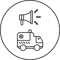 ambulance speaker icon design