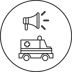 ambulance speaker icon design