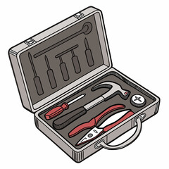 toolbox icon vector .white background