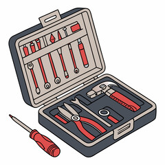 toolbox icon vector .white background