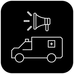 
ambulance speaker icon design