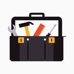 toolbox icon vector .white background