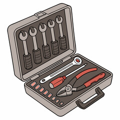 toolbox icon vector .white background