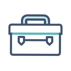 toolbox icon vector .white background