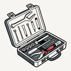 toolbox icon vector .white background