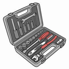 toolbox icon vector .white background