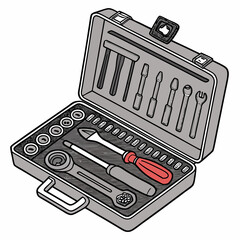 toolbox icon vector .white background
