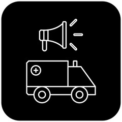 
ambulance speaker icon design