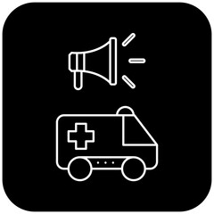 
ambulance speaker icon design