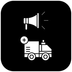 
ambulance speaker icon design