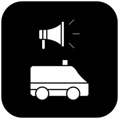 
ambulance speaker icon design