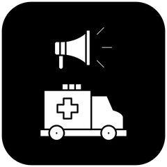 
ambulance speaker icon design