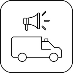 
ambulance speaker icon design