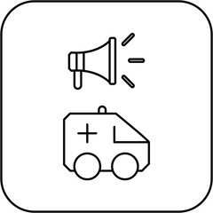 
ambulance speaker icon design
