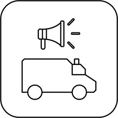 
ambulance speaker icon design