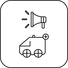 
ambulance speaker icon design
