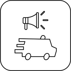 
ambulance speaker icon design