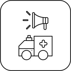 
ambulance speaker icon design