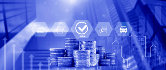 Loan, Financial loan agreement concept, investment and finance concept, fundraising, Personal Loan Assessment and Loans concept. Financial loan agreement