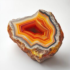 Colorful banded agate slice